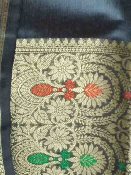 GREY COLOUR ORGANZA BANARSI SILK SUIT