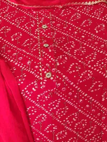 RED COLOUR PRINTED AND EMBRIODED PURE RAYON COTTON SUIT